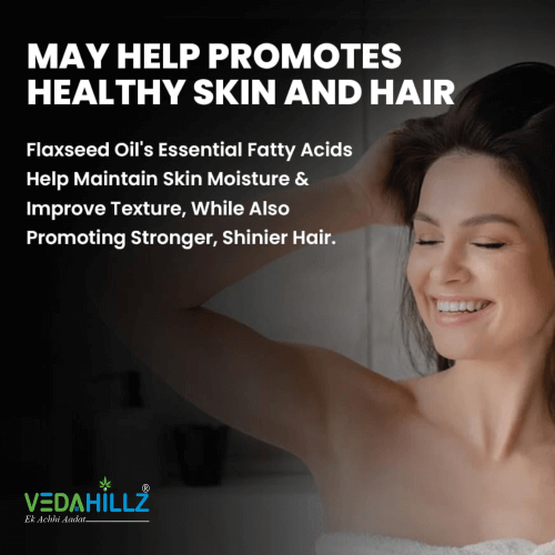 Vedahillz Cold Pressed Flaxseed Oil Sourced from Premium Natural Seeds